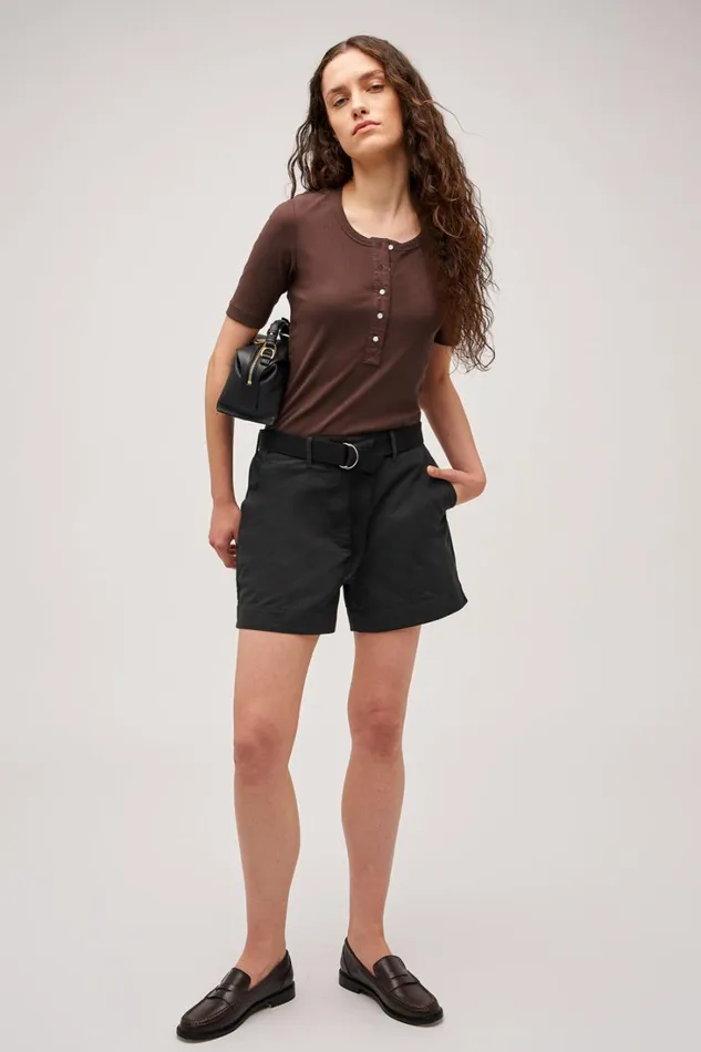 Oroton Alfie Carpenter Short Washed Black Women Shorts Oroton Alfie Carpenter Short Washed Black Women Shorts