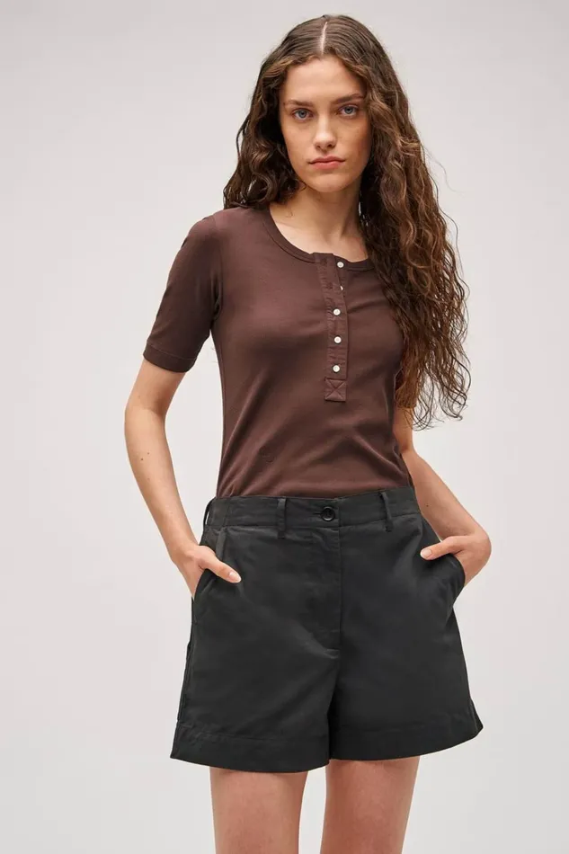 Oroton Alfie Carpenter Short Washed Black Women Shorts Oroton Alfie Carpenter Short Washed Black Women Shorts