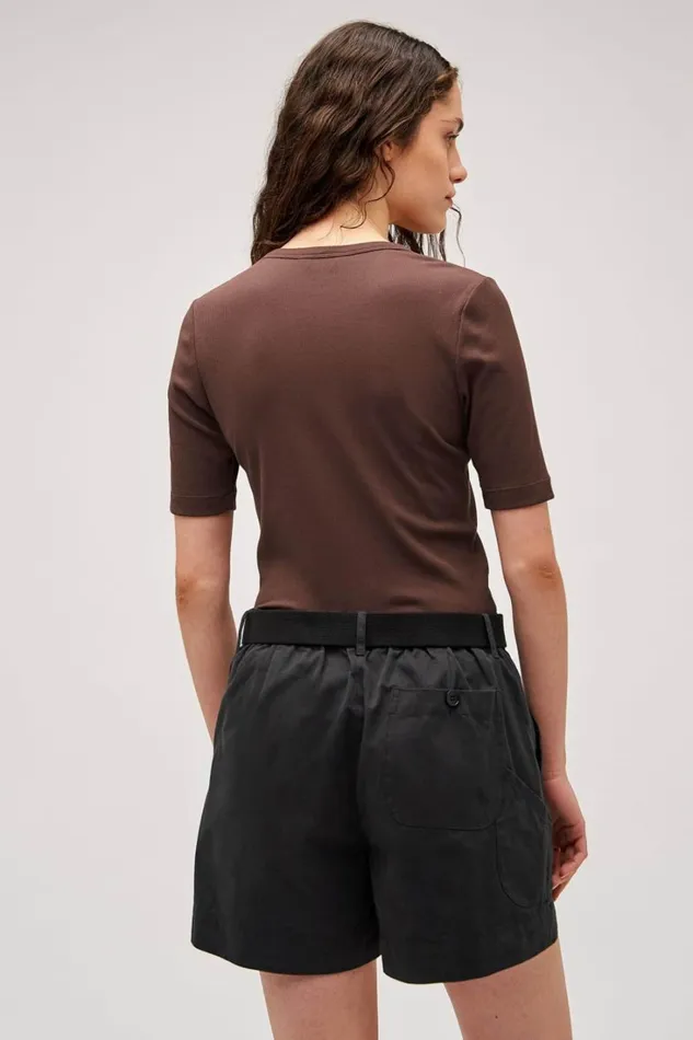 Oroton Alfie Carpenter Short Washed Black Women Shorts Oroton Alfie Carpenter Short Washed Black Women Shorts