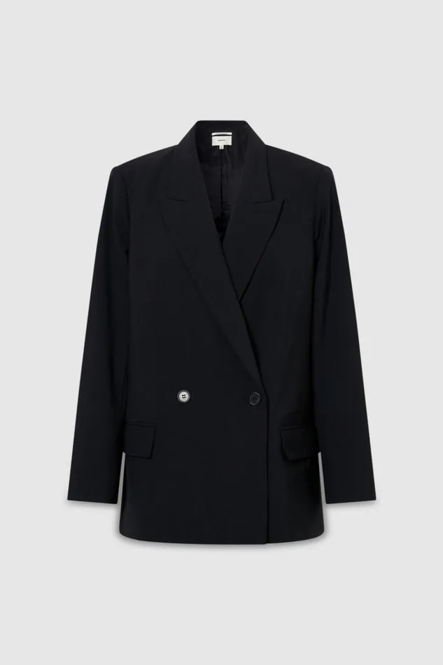 Oroton Double Breasted Blazer Black Women Suiting