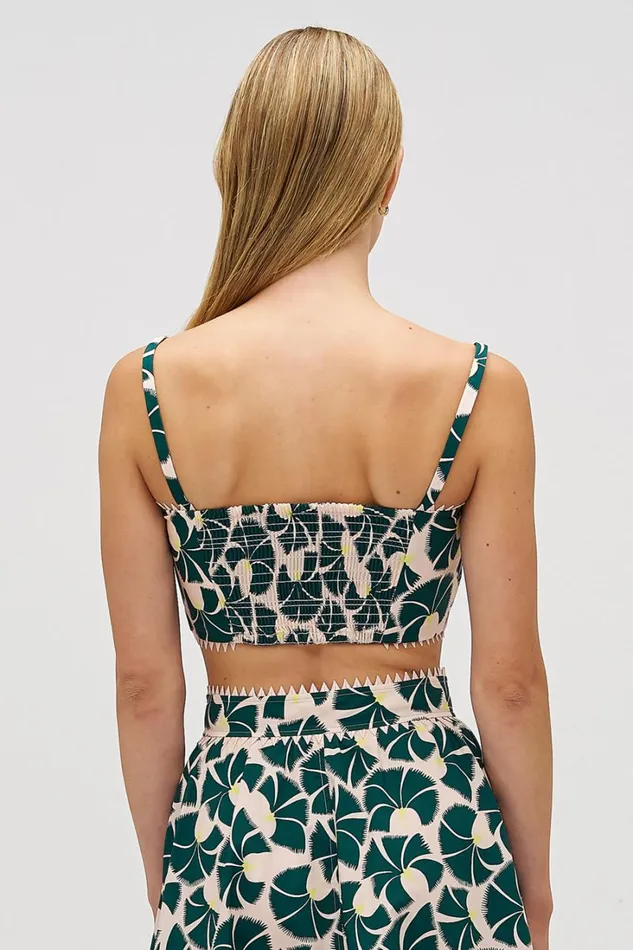 Oroton Fan Flower Tie Top Ivy Women Tops Oroton Fan Flower Tie Top Ivy Women Tops
