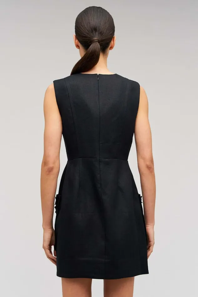 Oroton Rosebud Lace Mini Dress Black Women Dresses Oroton Rosebud Lace Mini Dress Black Women Dresses