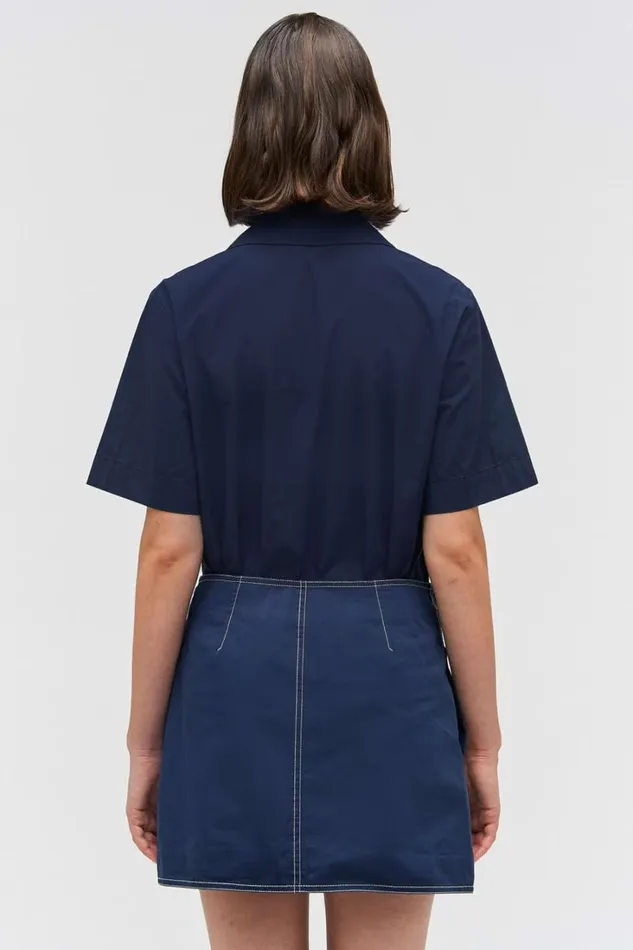 Oroton Wrap Drill Mini Skirt North Sea Women Skirts Oroton Wrap Drill Mini Skirt North Sea Women Skirts