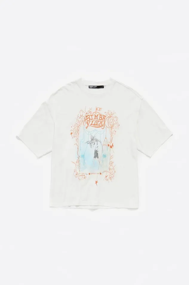 Oversize Ivory Logo Tshirt Ivory Women Bimba Y Lola TShirts