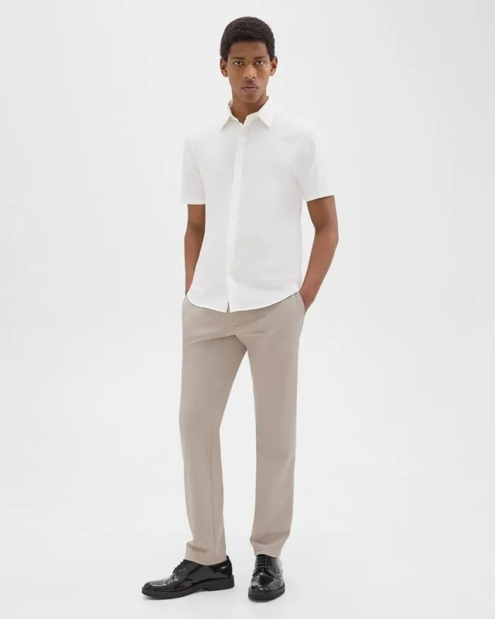 Pants Men Theory Zaine Pant In Precision Ponte Putty