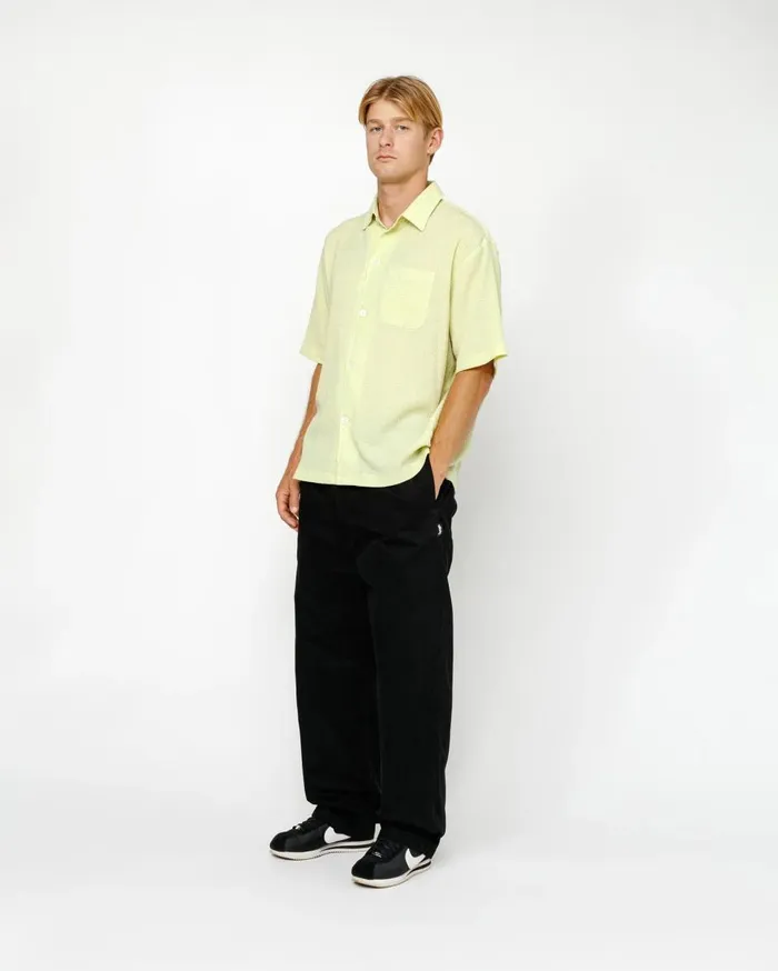 Pants MenWomen Stussy BEACH PANT BRUSHED COTTON Black Pants MenWomen Stussy BEACH PANT BRUSHED COTTON Black