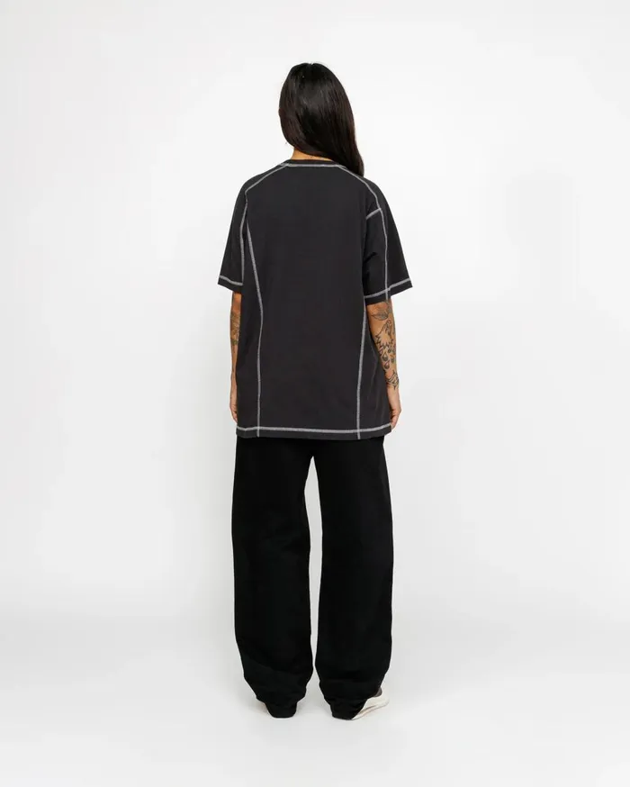 Pants MenWomen Stussy BEACH PANT BRUSHED COTTON Black Pants MenWomen Stussy BEACH PANT BRUSHED COTTON Black