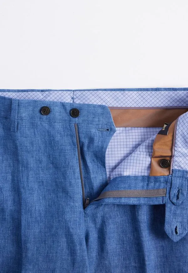 Pants Paulstuart Mens Linen Chambray Trouser Denim Pants Paulstuart Mens Linen Chambray Trouser Denim