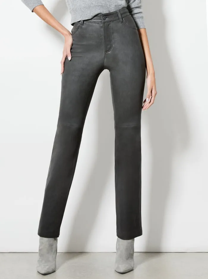 Pants Women Alice Olivia Amazing Leather Pant Charcoal