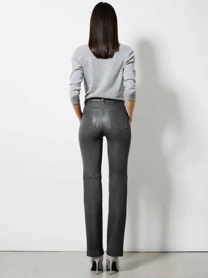 Pants Women Alice Olivia Amazing Leather Pant Charcoal