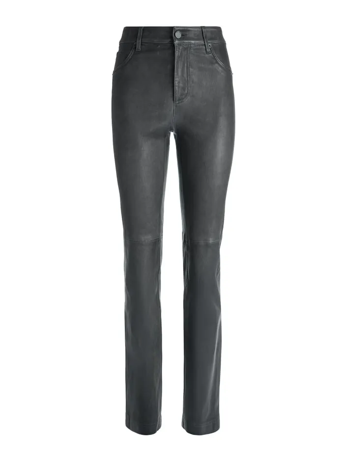 Pants Women Alice Olivia Amazing Leather Pant Charcoal