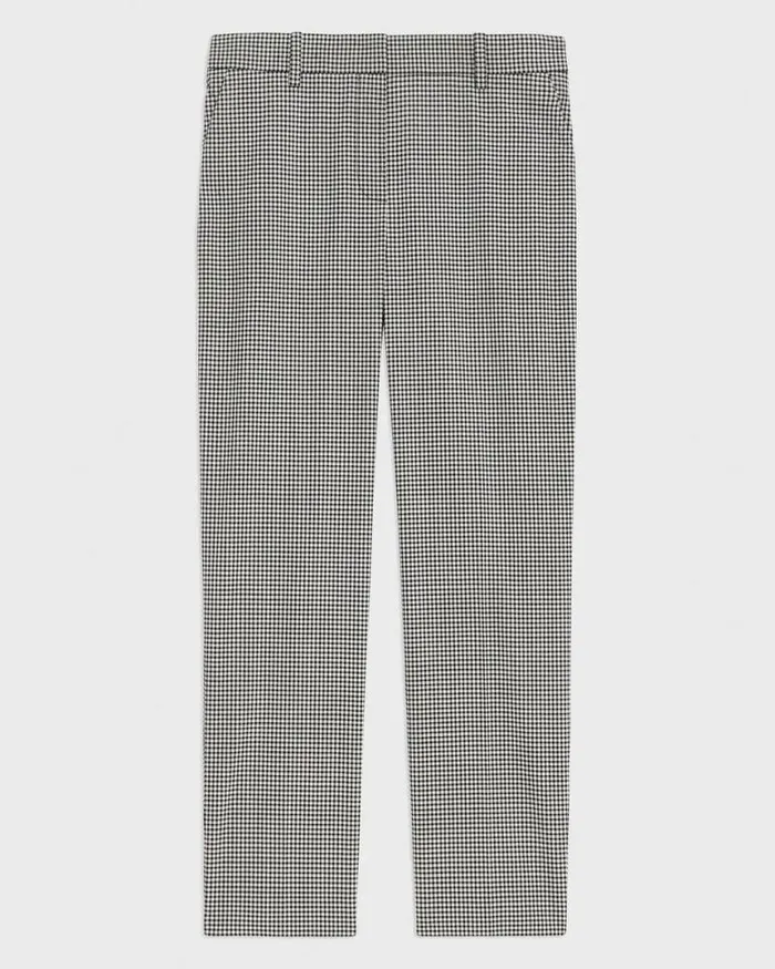 Pants Women Theory Treeca Pant In Plaid Stretch Wool Black Multi Pants Women Theory Treeca Pant In Plaid Stretch Wool Black Multi