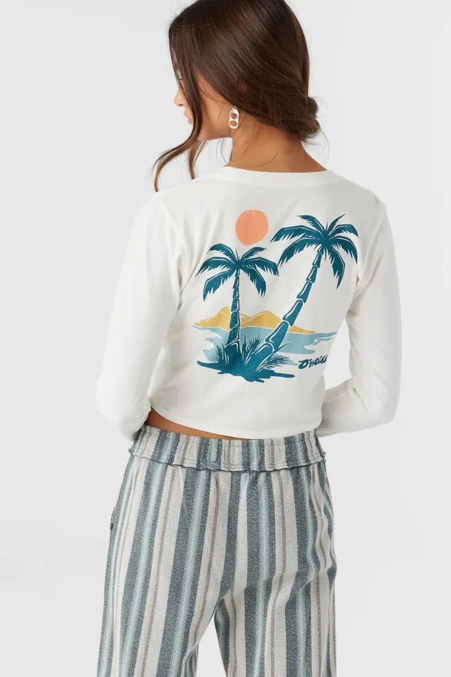 PARADISE POINT LONG SLEEVE TEE Winter White Women O039NEILL Collections