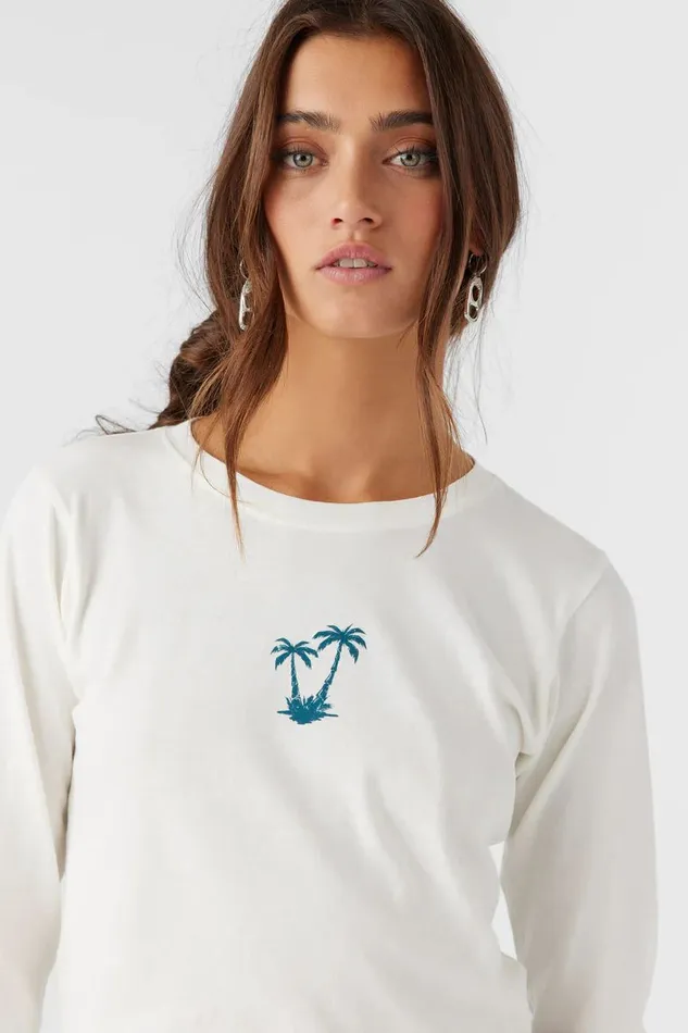 PARADISE POINT LONG SLEEVE TEE Winter White Women O039NEILL Collections