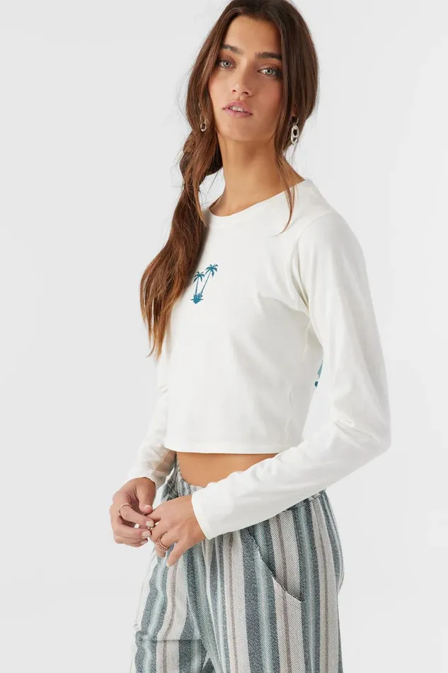PARADISE POINT LONG SLEEVE TEE Winter White Women O039NEILL Collections