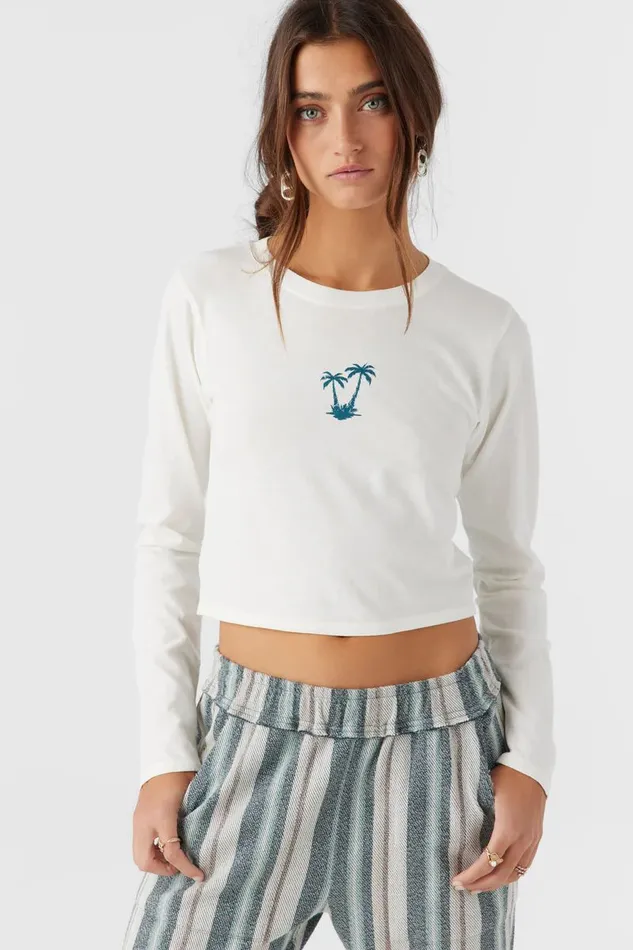 PARADISE POINT LONG SLEEVE TEE Winter White Women O039NEILL Collections