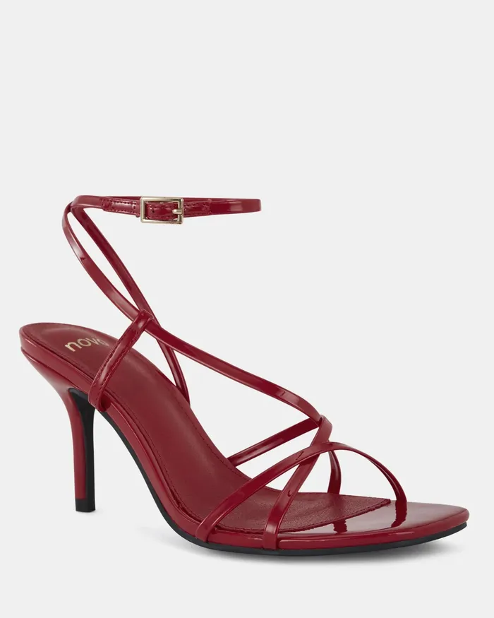 Party NOVO Shoes Women MACARIA Red Patent Stilettos