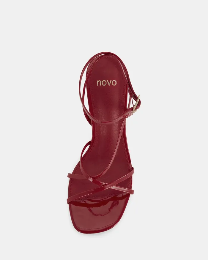 Party NOVO Shoes Women MACARIA Red Patent Stilettos