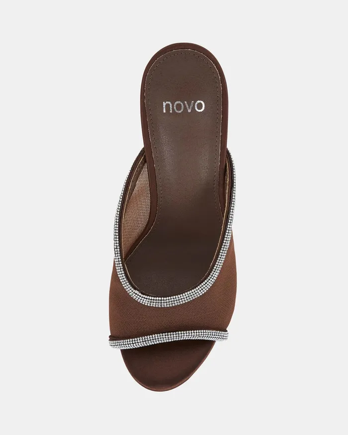 Party NOVO Shoes Women ZEMMA BROWN Open Toe Heels