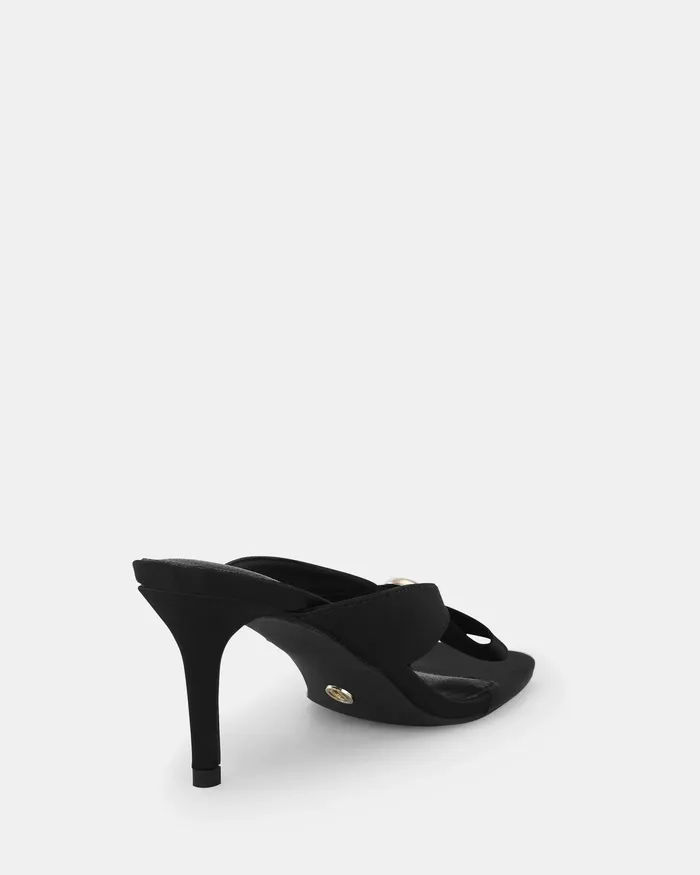 Party ZALLY BLACK Open Toe Heels NOVO Shoes Women