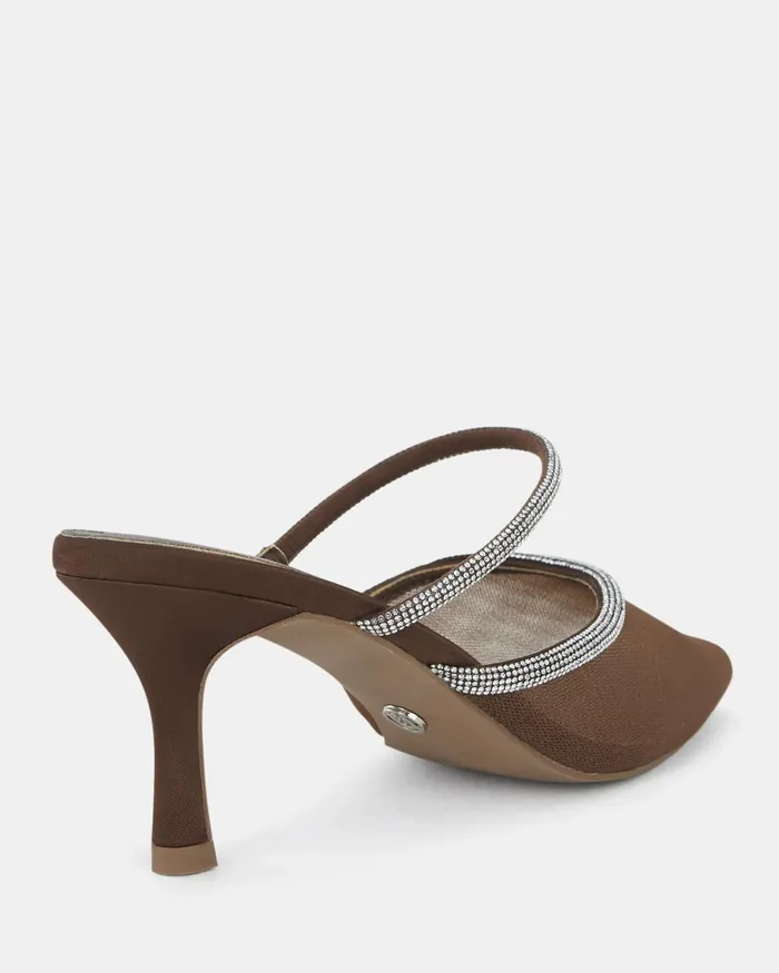 Party ZIGBY BROWN Closed Toe Heels NOVO Shoes Women