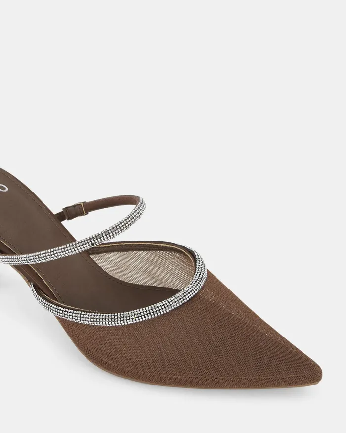 Party ZIGBY BROWN Closed Toe Heels NOVO Shoes Women