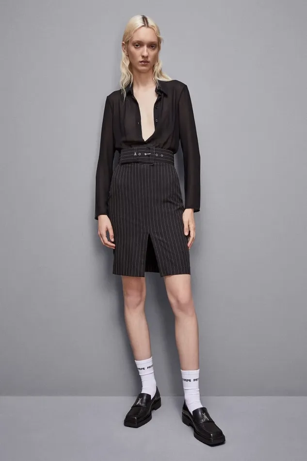 Patrizia Pepe Dresses KneeLength Pinstripe Dress Black 8211 Women