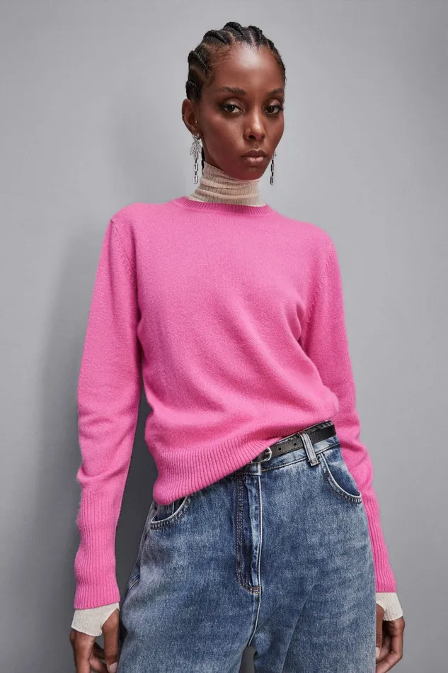 Patrizia Pepe Knitwear Cashmere Jumper Pink 8211 Women