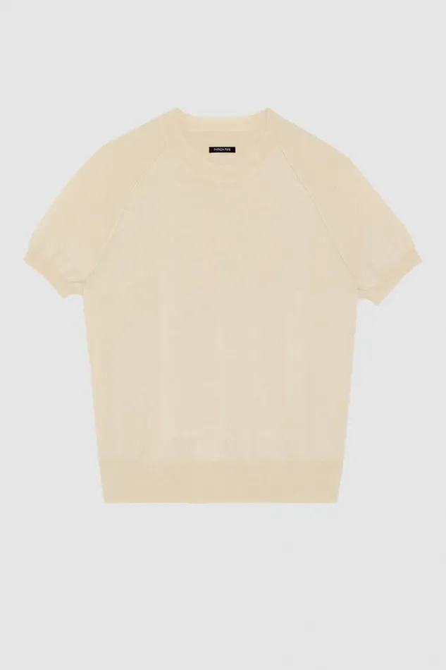Patrizia Pepe Knitwear Knitted CrewNeck Shirt Beige 8211 Men