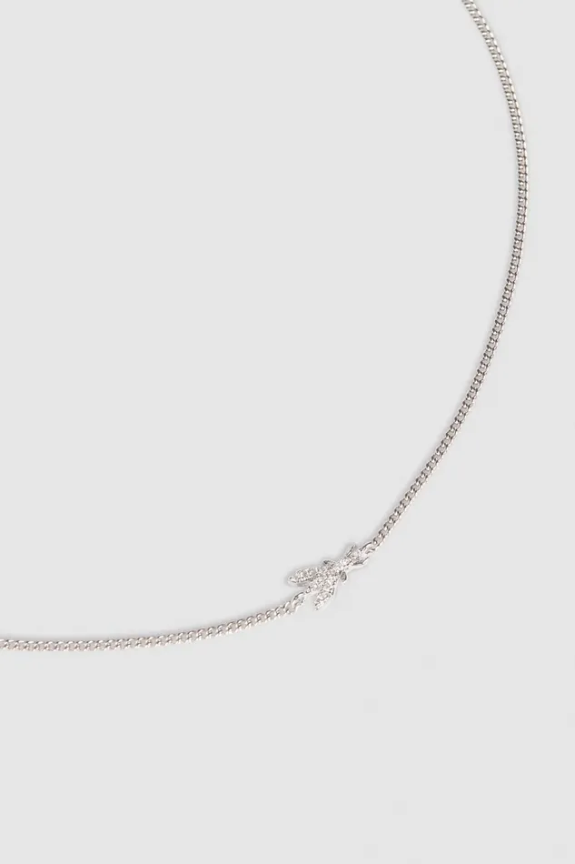 Patrizia Pepe Necklaces Rhinestone Necklace Silver 8211 Women