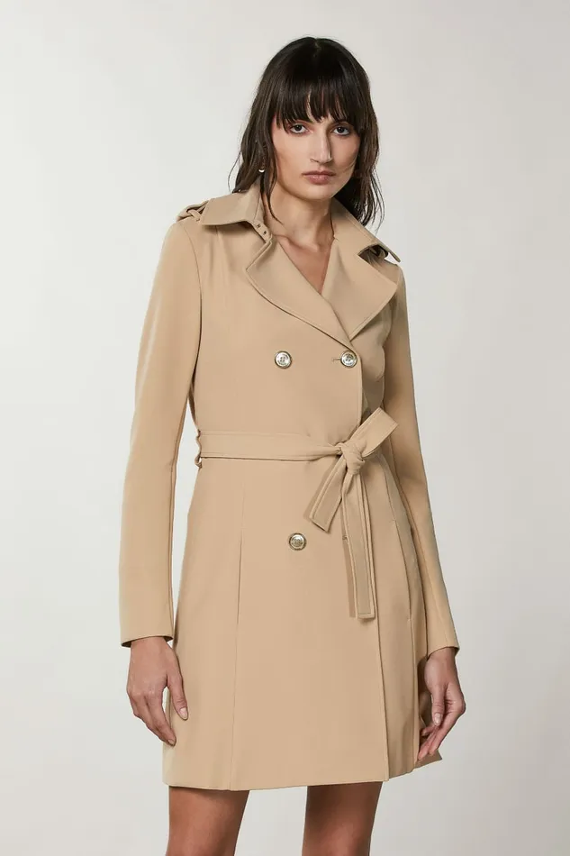 Patrizia Pepe Outerwear Trench Beige 8211 Women