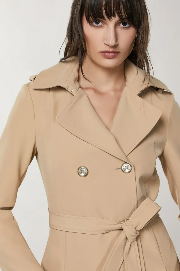 Patrizia Pepe Outerwear Trench Beige 8211 Women
