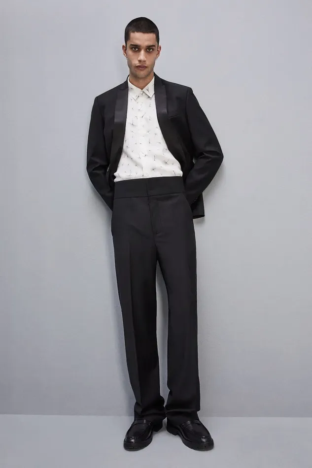 Patrizia Pepe Pants HighWaisted Pants In Cool Wool Black 8211 Men
