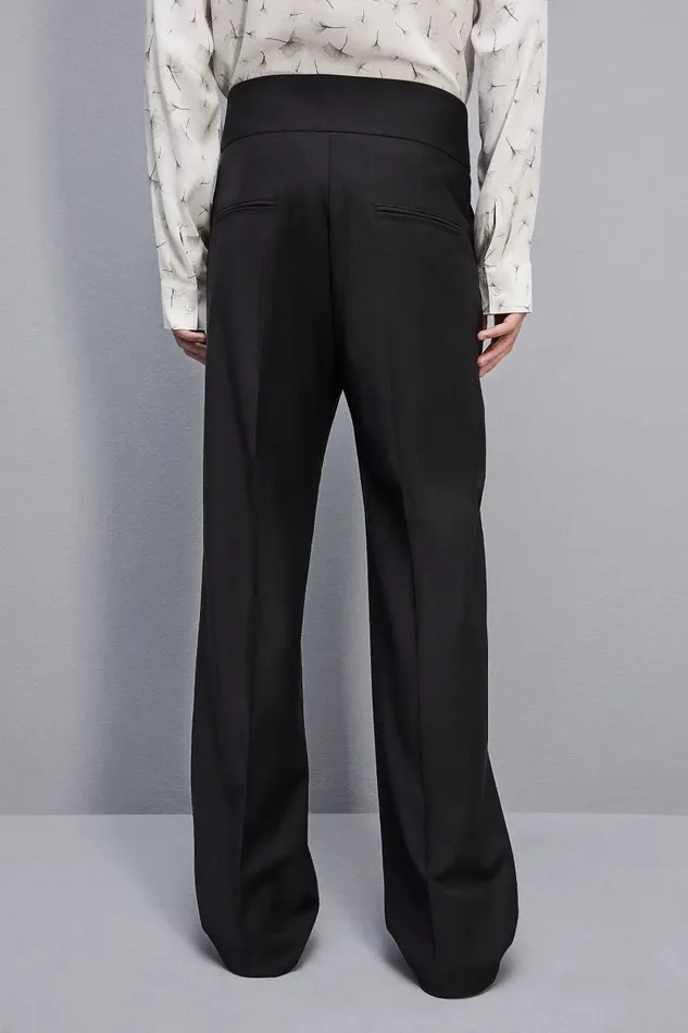 Patrizia Pepe Pants HighWaisted Pants In Cool Wool Black 8211 Men