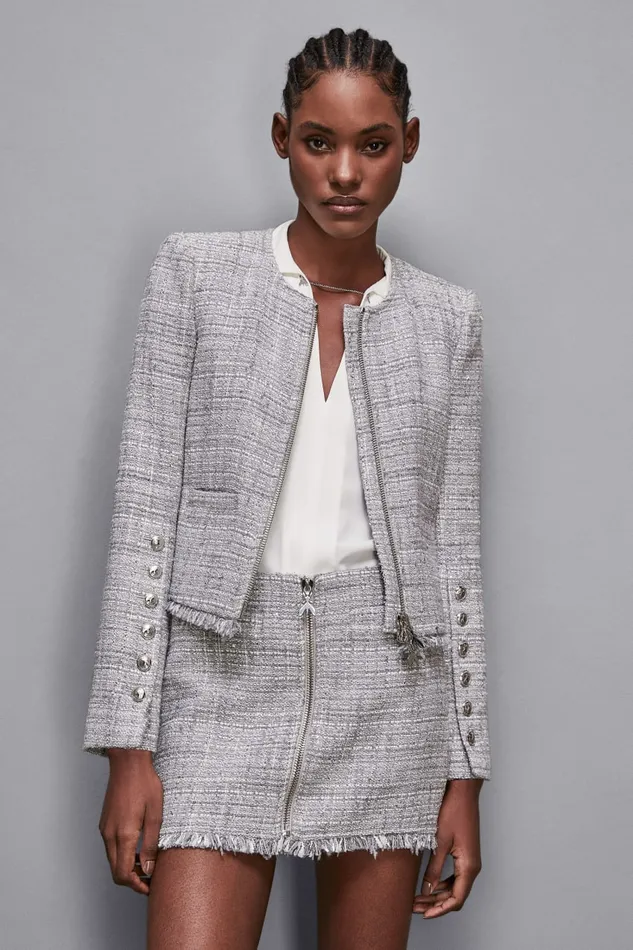 Patrizia Pepe Tailleur Jacket With Zipper And Buttons Detail J4f4 8211 Women