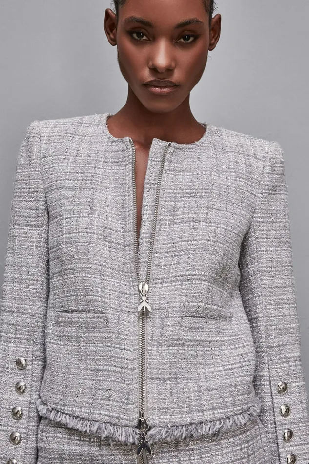 Patrizia Pepe Tailleur Jacket With Zipper And Buttons Detail J4f4 8211 Women