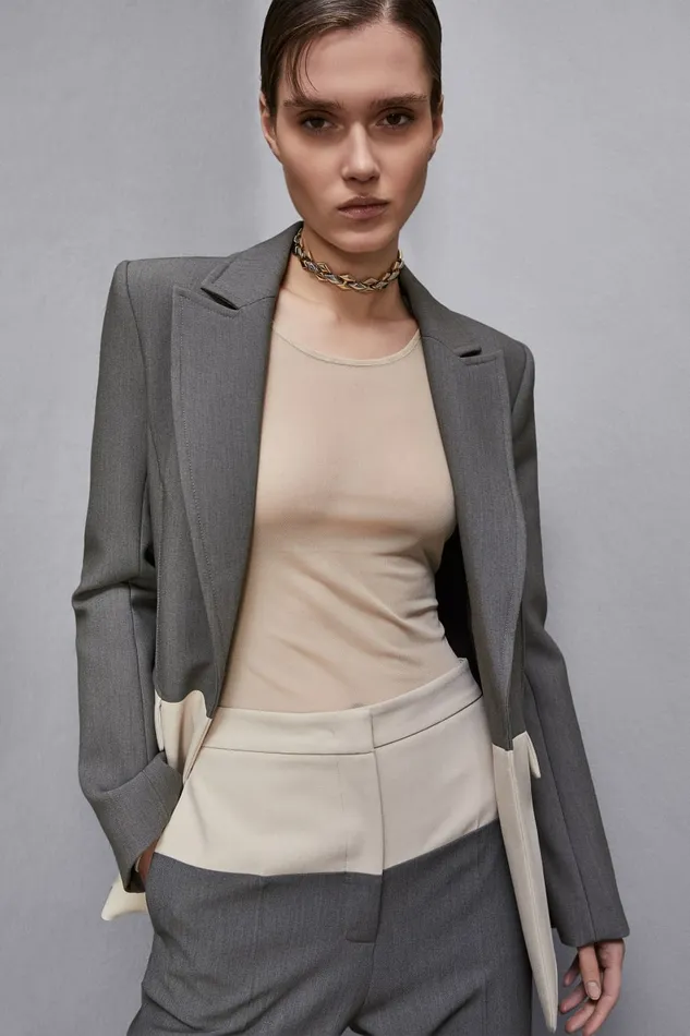 Patrizia Pepe Tops Essential Tulle Top Beige 8211 Women