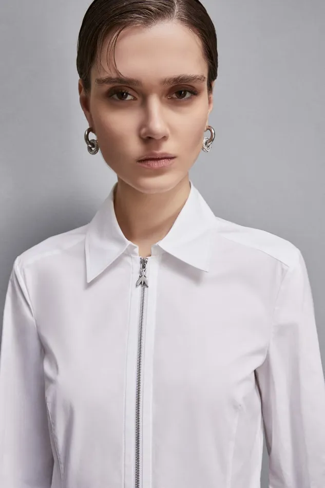 Patrizia Pepe Tops Zippered Shirt White 8211 Women