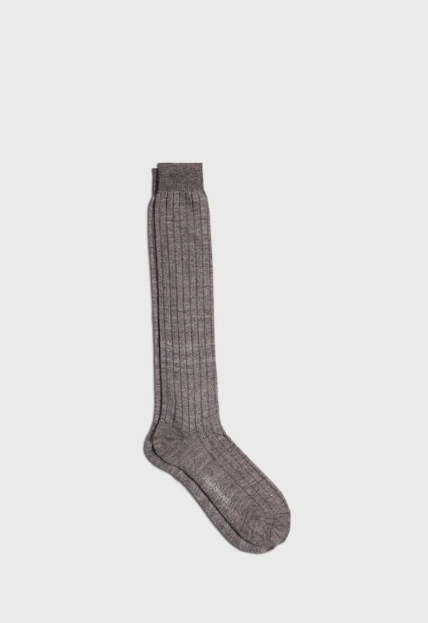 Paulstuart Linen Mlange Sock Charcoal Mens Socks