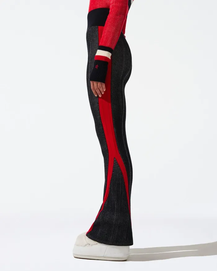 Perfect Moment Evie Knitted Flare Legging Navy Women Leggings