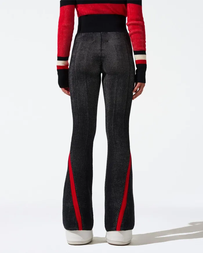 Perfect Moment Evie Knitted Flare Legging Navy Women Leggings