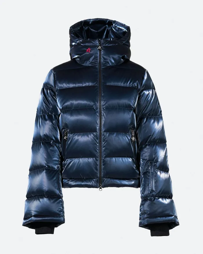 Perfect Moment Polar Flare Down Jacket Blue Liquid Women Jackets