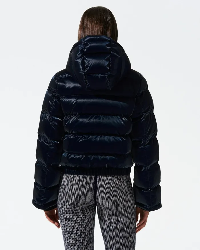 Perfect Moment Polar Flare Down Jacket Blue Liquid Women Jackets