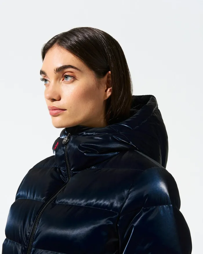 Perfect Moment Polar Flare Down Jacket Blue Liquid Women Jackets