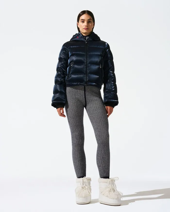 Perfect Moment Polar Flare Down Jacket Blue Liquid Women Jackets