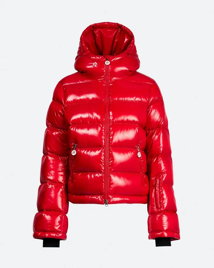 Perfect Moment Polar Flare Down Jacket Red Lakke Women Jackets