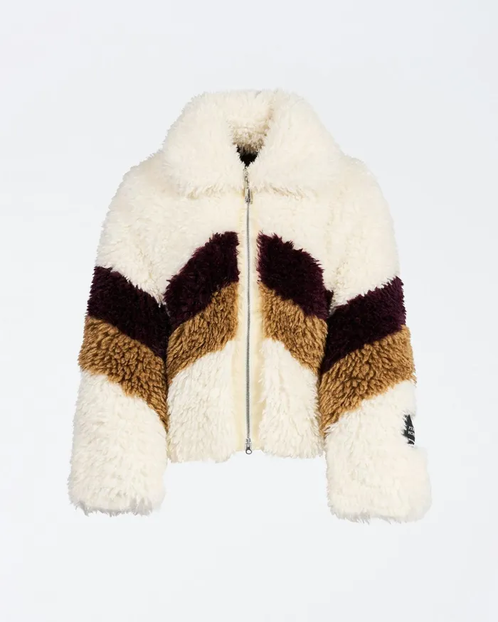 Perfect Moment Reversible FauxShearling Jacket White Women Jackets