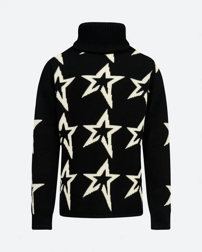 Perfect Moment Star Dust Merino Wool Sweater Black Kids Knitwear