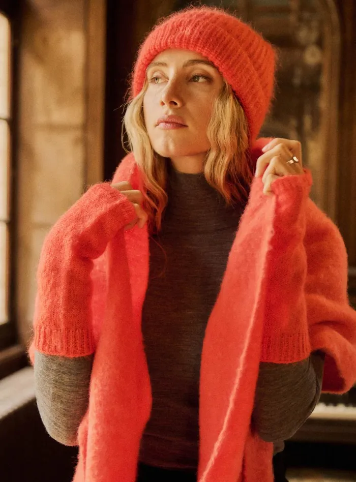Petite Mendigote Jackets and Coats Aya Scarf Red 8211 Women