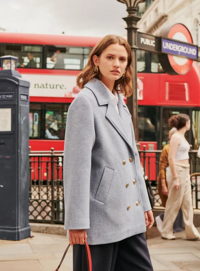 Petite Mendigote Jackets and Coats Odete Coat Blue 8211 Women
